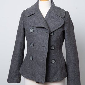 Banana Republic Grey Wool Peacoat - Classic Style, Timeless Elegance